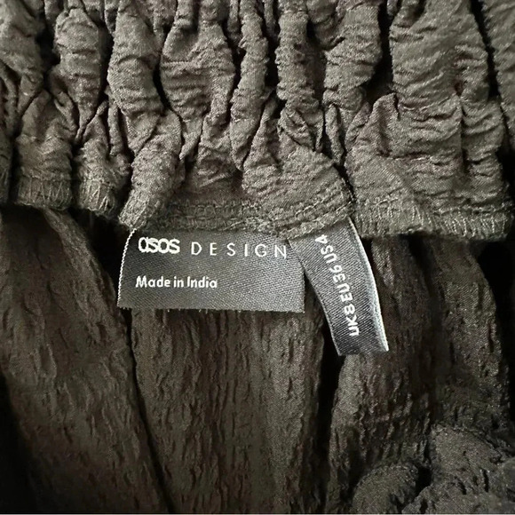 NWOT ASOS Design Gauze Tank Top Black Flowy Spaghetti Strap Size 4 - Picture 3 of 6